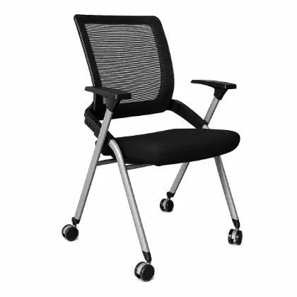 nesting guest chair with arms and casters