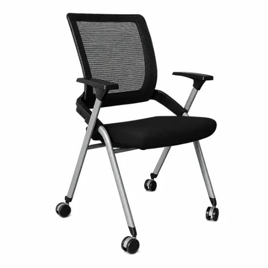 nesting guest chair with arms and casters