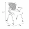 nesting guest chair with arms and casters