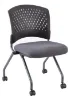 Picture of Green Red Nesting Guest Chair without Arms, Rolling Casters, and Upholstered Seat  