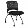 Picture of Green Red Nesting Guest Chair without Arms, Rolling Casters, and Upholstered Seat  