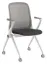 rolling nesting mesh back chair with arms and casters