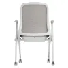 rolling nesting mesh back chair with arms and casters