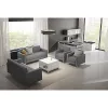 contemporary club chair with tufted slate fabric