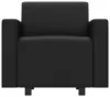 black club chair with antimicrobial vinyl upholstery