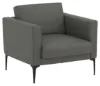 office club chair with charcoal vinyl upholstery