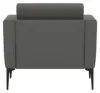 office club chair with charcoal vinyl upholstery