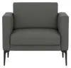 office club chair with charcoal vinyl upholstery