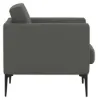 office club chair with charcoal vinyl upholstery