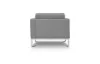 leather club chair with tufted gray upholstery