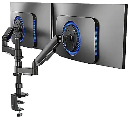 dual monitor desk mount with cable management