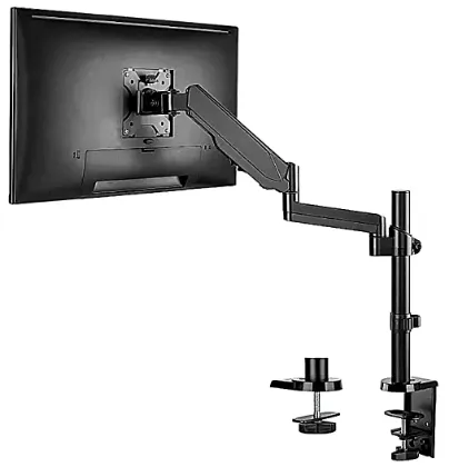 clamp on pneumatic monitor arm for up to 32 inch screen