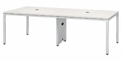 Picture of 8 Ft Conference Table with Metal Legs and Built In Cable Management