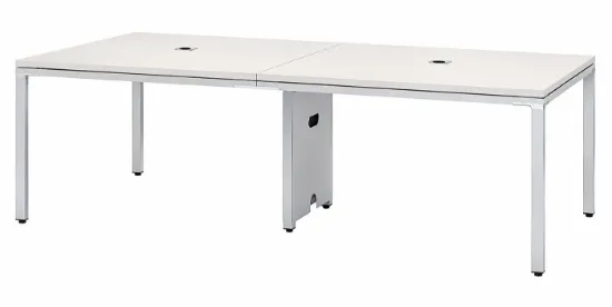 Picture of 8 Ft Conference Table with Metal Legs and Built In Cable Management