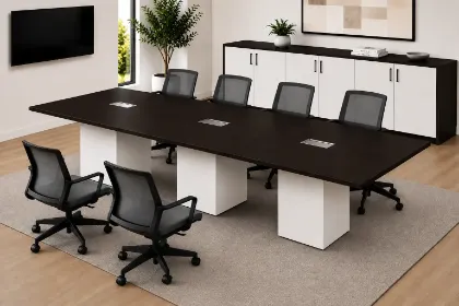 large rectangular conference table