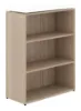 executive bookcase with adjustable shelves and glass top