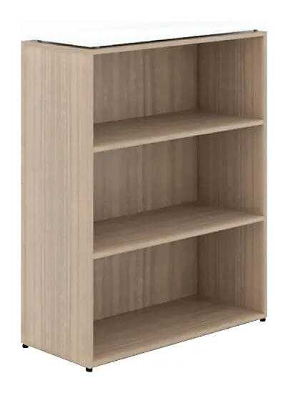 executive bookcase with adjustable shelves and glass top