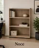 executive bookcase with adjustable shelves and glass top