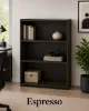 executive bookcase with adjustable shelves and glass top