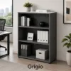 executive bookcase with adjustable shelves and glass top