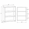 Picture of Bookcase with Adjustable Shelves and Glass Top 