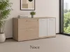 lateral file storage credenza with locking drawers