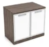 storage cabinet with glass doors