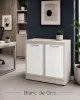 storage cabinet with glass doors