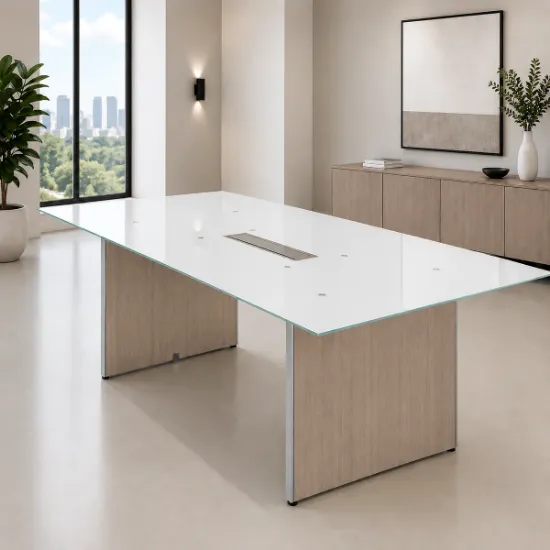conference table with glass top