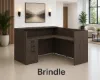 L Shaped Reception Desk with Locking Drawers and Reversible Return
