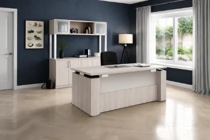Picture of Height Adjustable Executive Desk with Storage