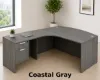 bow front executive L shaped desk with drawers