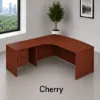 bow front executive L shaped desk with drawers