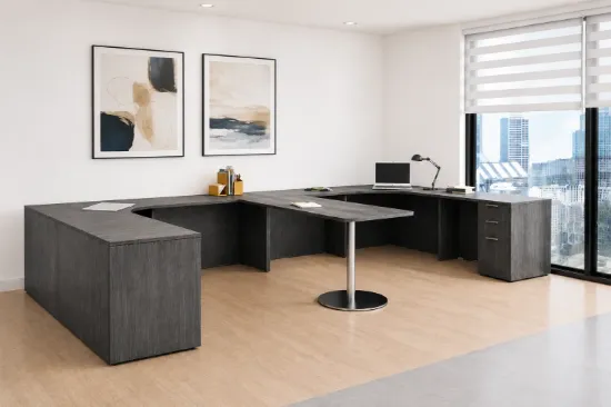 Two Person U-Shaped Desk 