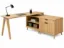 Picture of L Shaped  Desk with File Storage and Wood Legs  