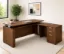 Picture of L Shaped Sit Stand Desk with Drawers and Reversible Return