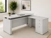 Picture of Height Adjustable L Shaped Desk with Drawers