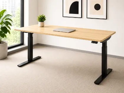 electric standing desk with memory handset