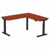 L shaped sit stand desk