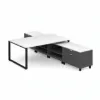 2 person workstation desk with storage