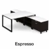 2 person workstation desk with storage