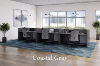 Picture of  3 Person Workstation Desk with Divider Panels 