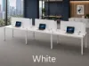 3 Person Workstation with Privacy Panels, Storage and Cable Management