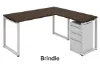 modern L shaped desk with drawers and reversible return