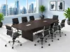 boat shaped conference table with grommets