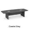 boat shaped conference table with grommets