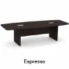 boat shaped conference table with grommets