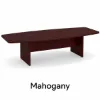 	boat shaped conference table with grommets