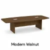 	boat shaped conference table with grommets