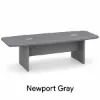 boat shaped conference table with grommets